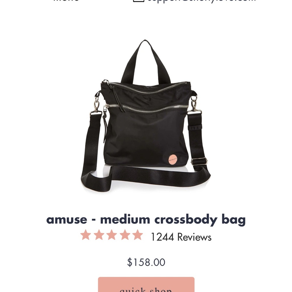 ShortyLOVE Amuse Medium Crossbody.  Gray with yellow handle. Barely used.